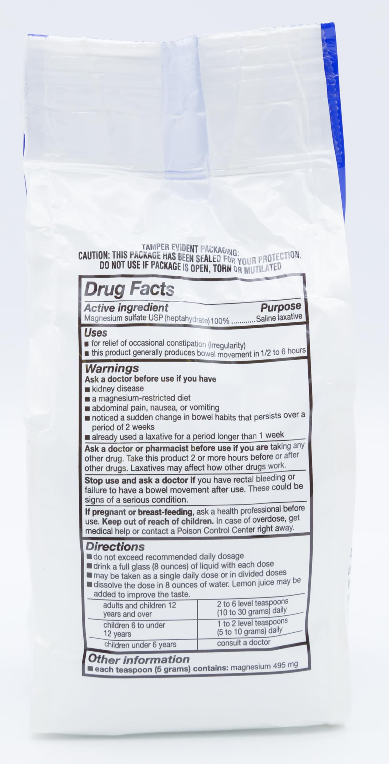 Quality Choice Epsom Salt cristaux visibles pour bain relaxant.