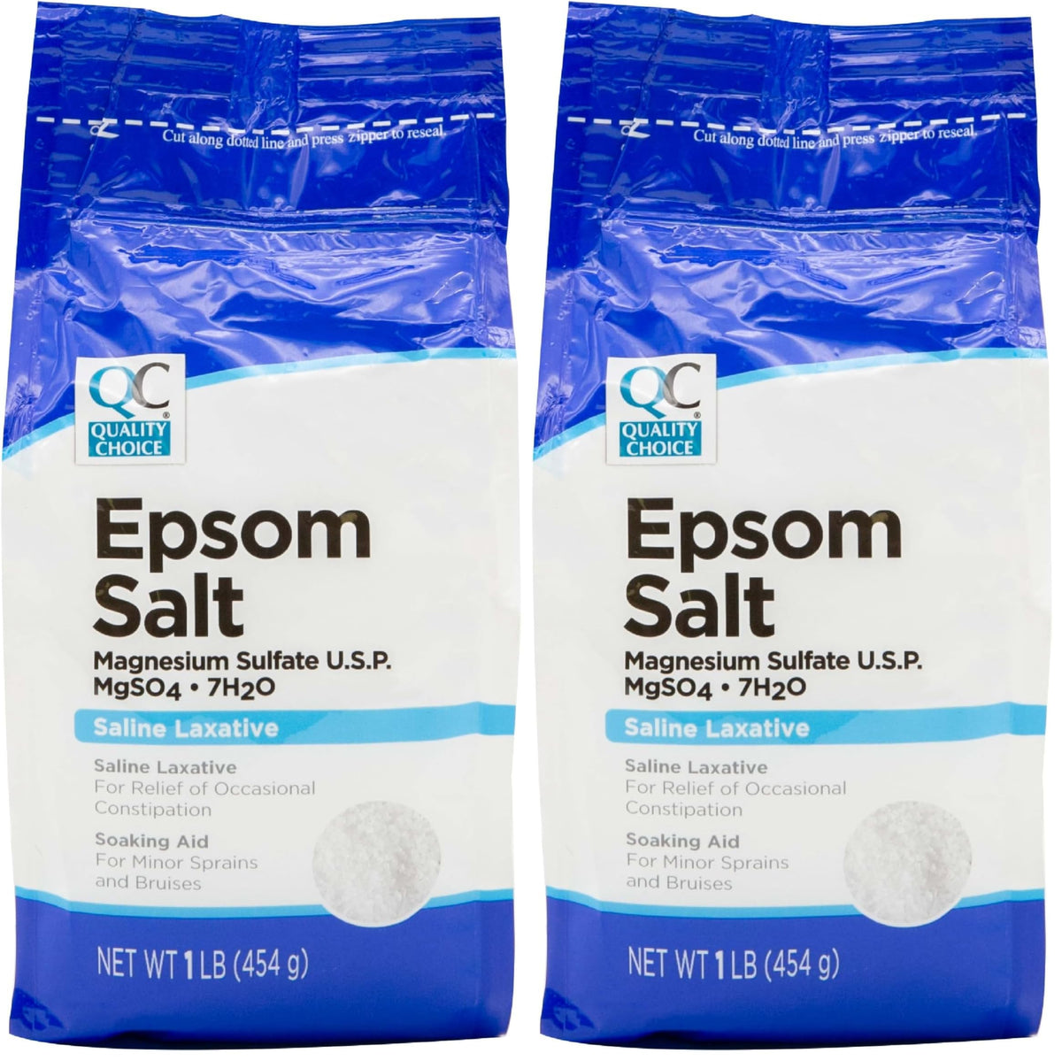 Quality Choice Epsom Salt – paquet-2 pour bain et détente musculaire.