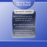 Quality Choice Epsom Sel dissolution-eau-boisson: dissolution facile pour boire.