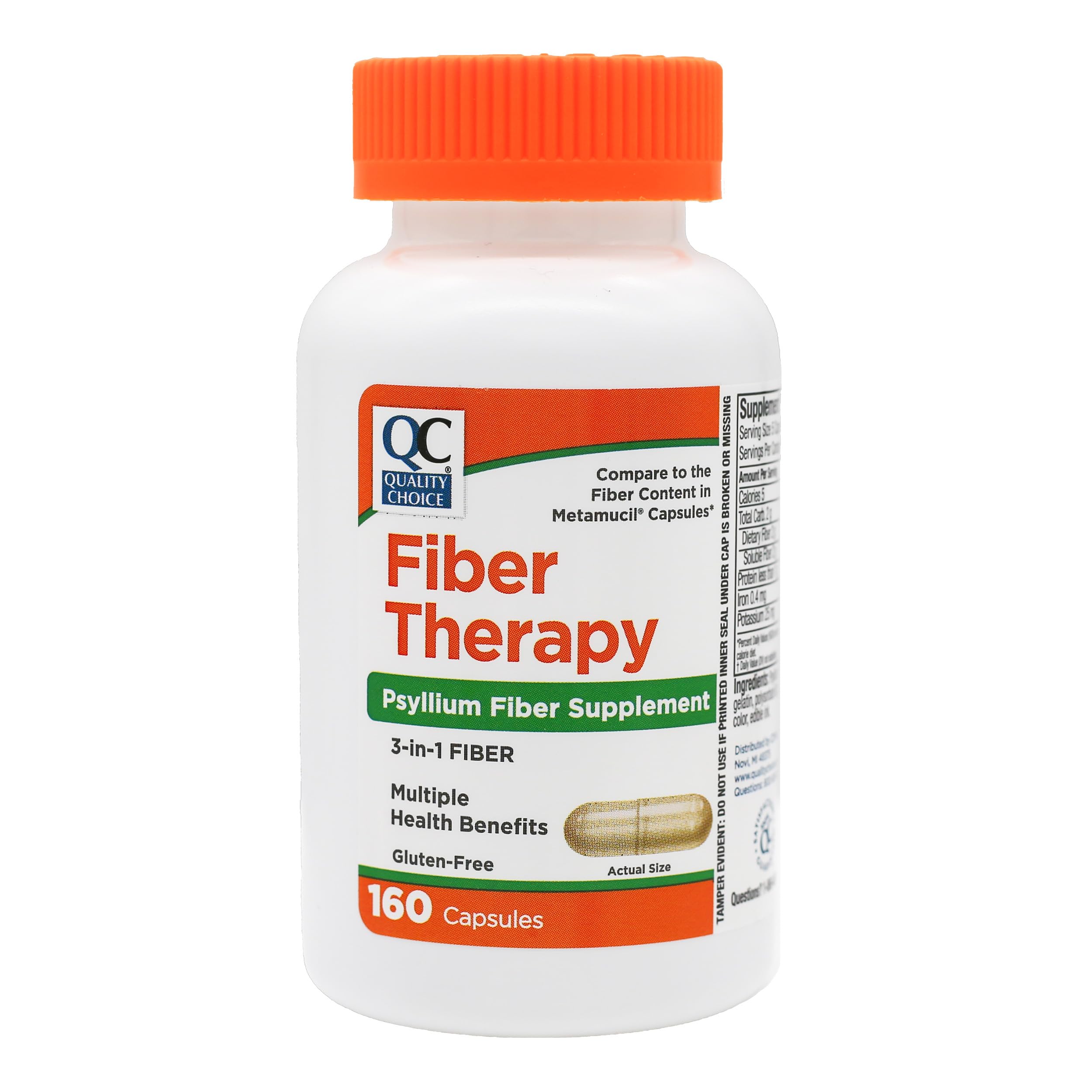 Quality Choice Fibre Quotidienne – bouteille de gélules et soutien à la régularité.