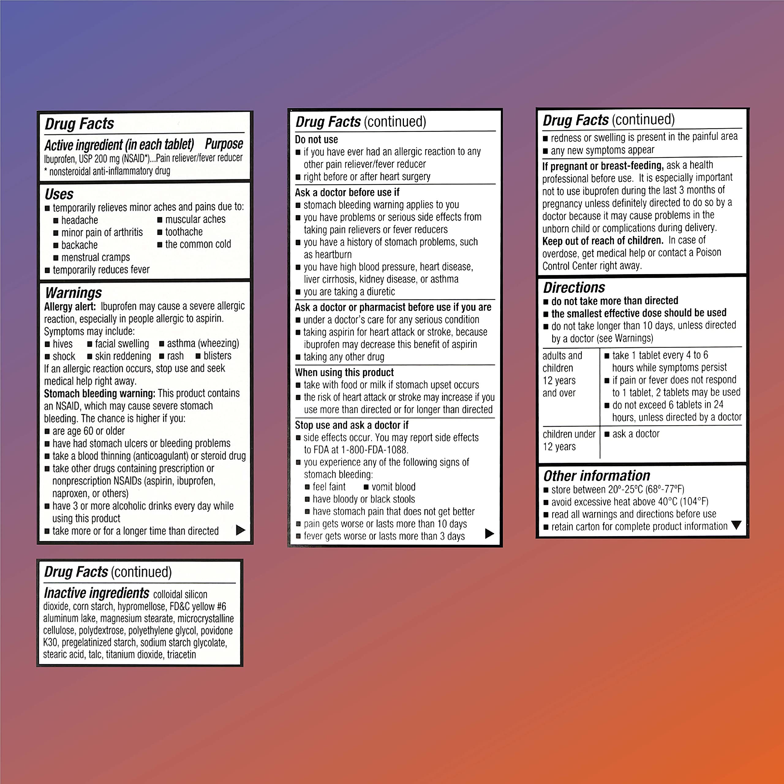 Etiquetage sans gluten Quality Choice Ibuprofene.