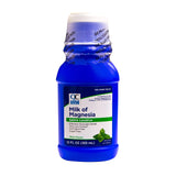 Quality Choice Lait de Magnésie Menthe, bouteille 12oz prête pour une utilisation nocturne.