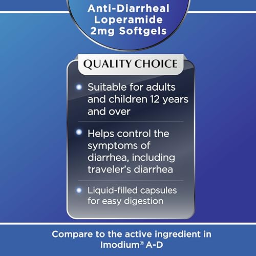 Quality Choice Loperamide 2 mg – capsules visibles, facilité d’utilisation en déplacement.