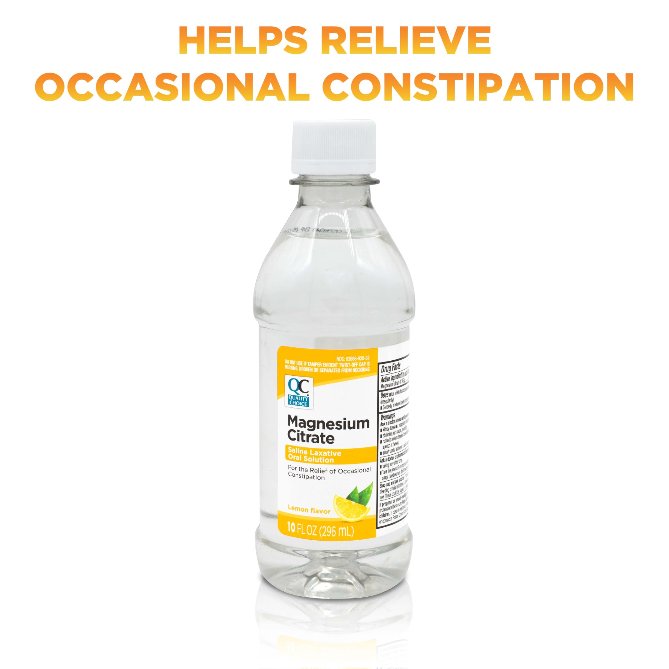 Quality Choice Magnésium Citrate – laxatif salin au goût citron, pratique et rapide pour le confort intestinal.