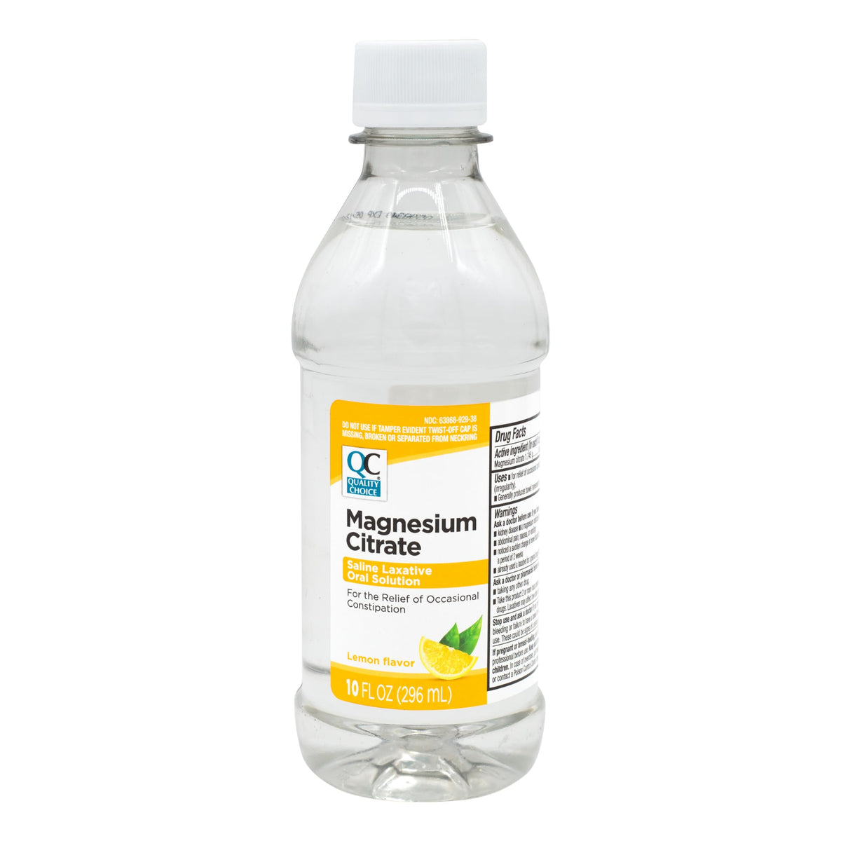Quality Choice Magnésium Citrate – solution orale citron, bouteille pratique de 10 oz pour soulager les épisodes occasionnels.