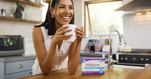 Quality Choice Omeprazole: emballage-boite-carton clair, information posologique utile.