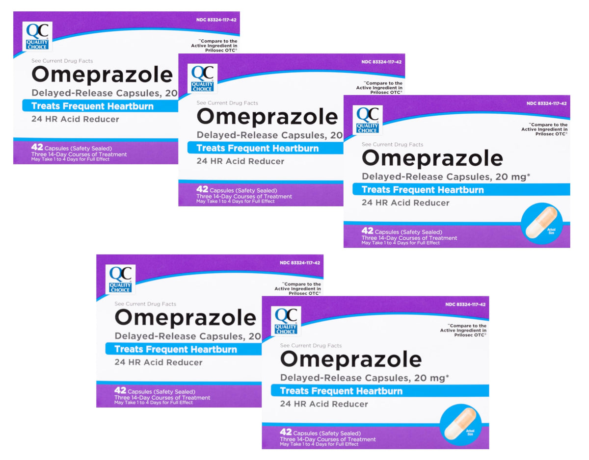 Quality Choice Oméprazole – gélules en boîte ouverte, réduction possible des brûlures d'estomac