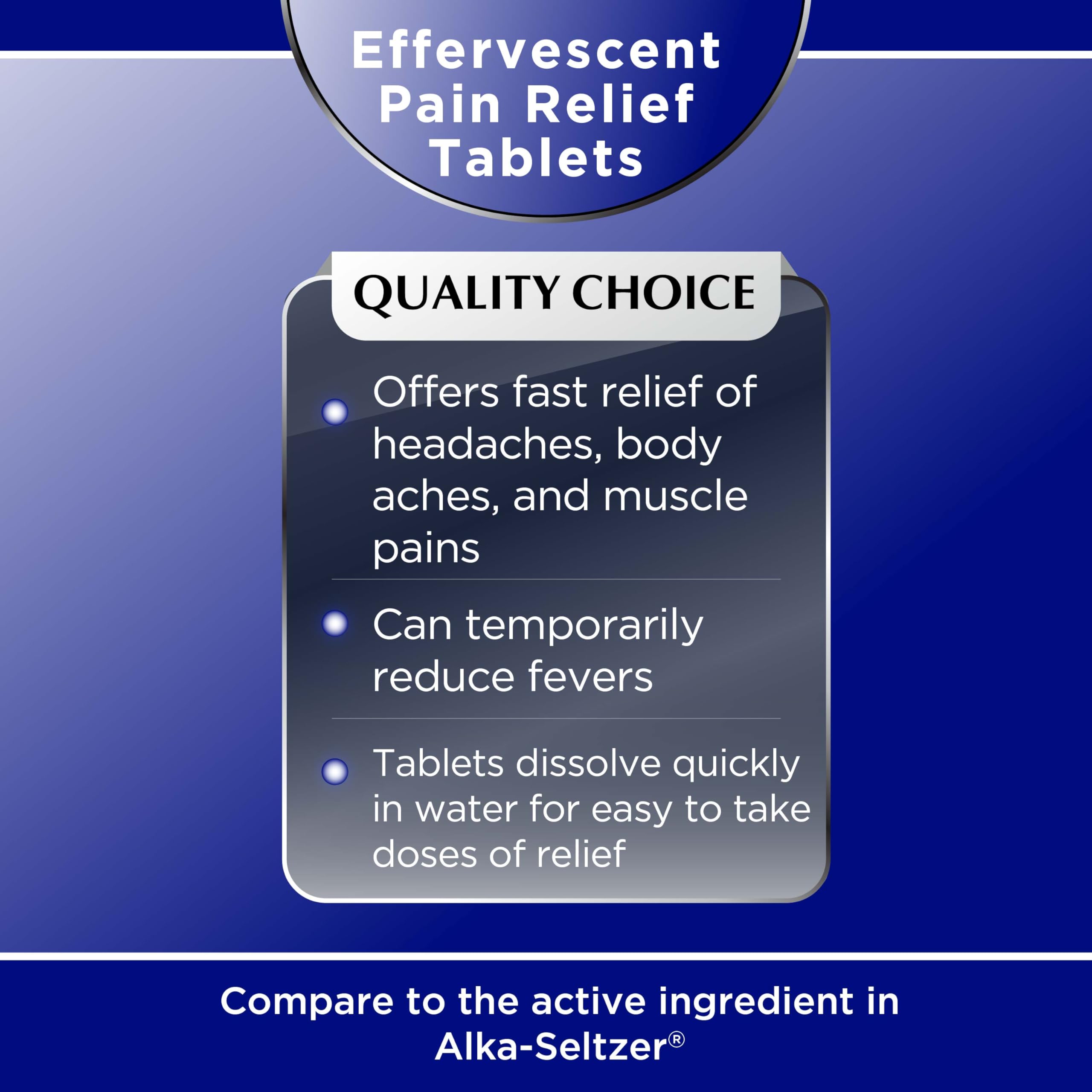 Quality Choice: soulagement des douleurs menstruelles avec une dose effervescente.