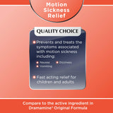 Quality Choice voyage-route tablettes prévenant le mal des transports pendant le trajet.