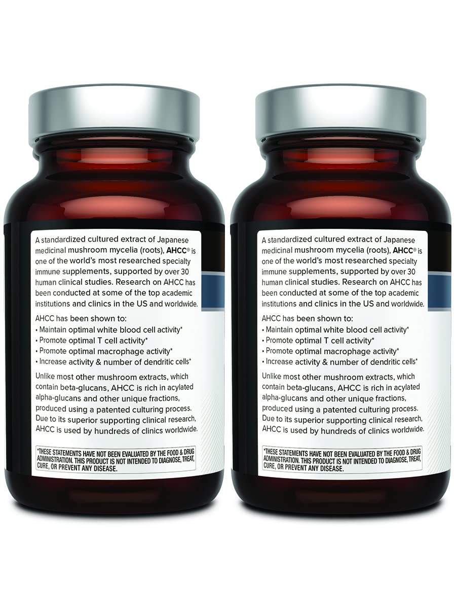 Quality de Vie AHCC Kinoko Platinum 750 mg, emballage extérieur élégant et informatif.