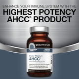 Quality of Life AHCC Kinoko Platinum 750 mg – capsule végétale facile à prendre.