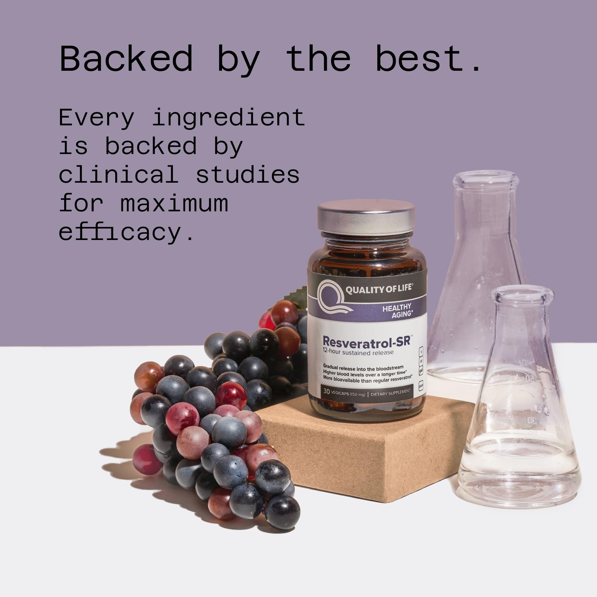 Quality of Life Resveratrol SR, emballage intérieur protégeant les gélules contre l’humidité.