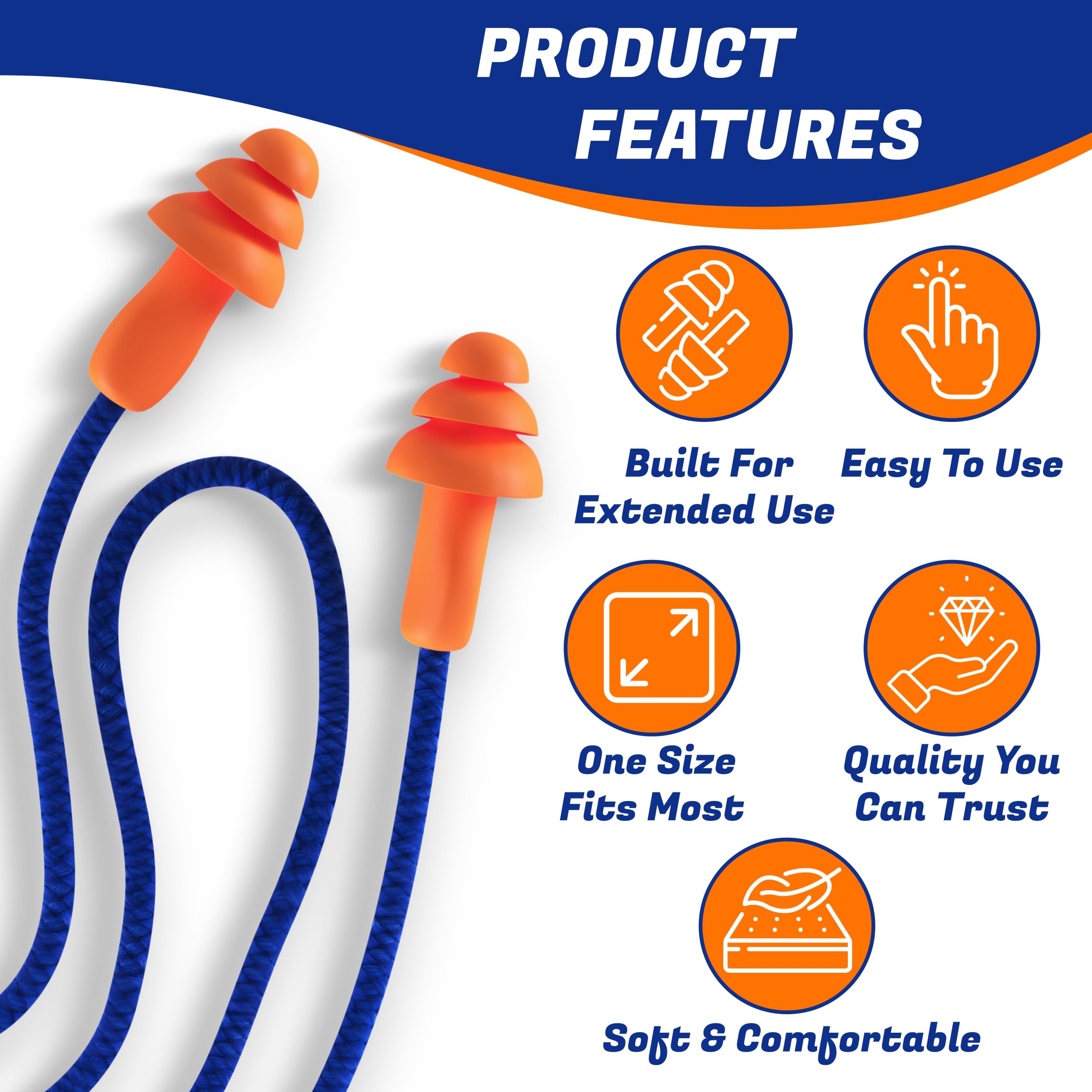 Quality Plugs par Rips corde en tissu amovible pour un port confortable