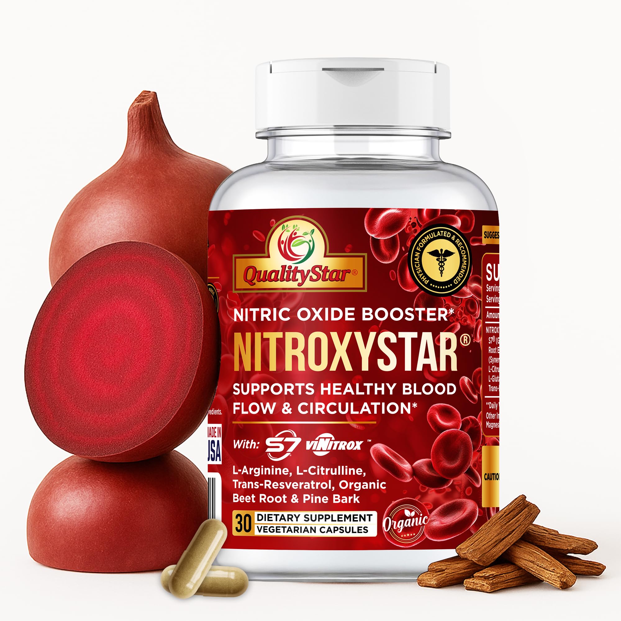 QualityStar Nitroxystar – bouteille prête pour l’entraînement, soutien potentiel à l’endurance.