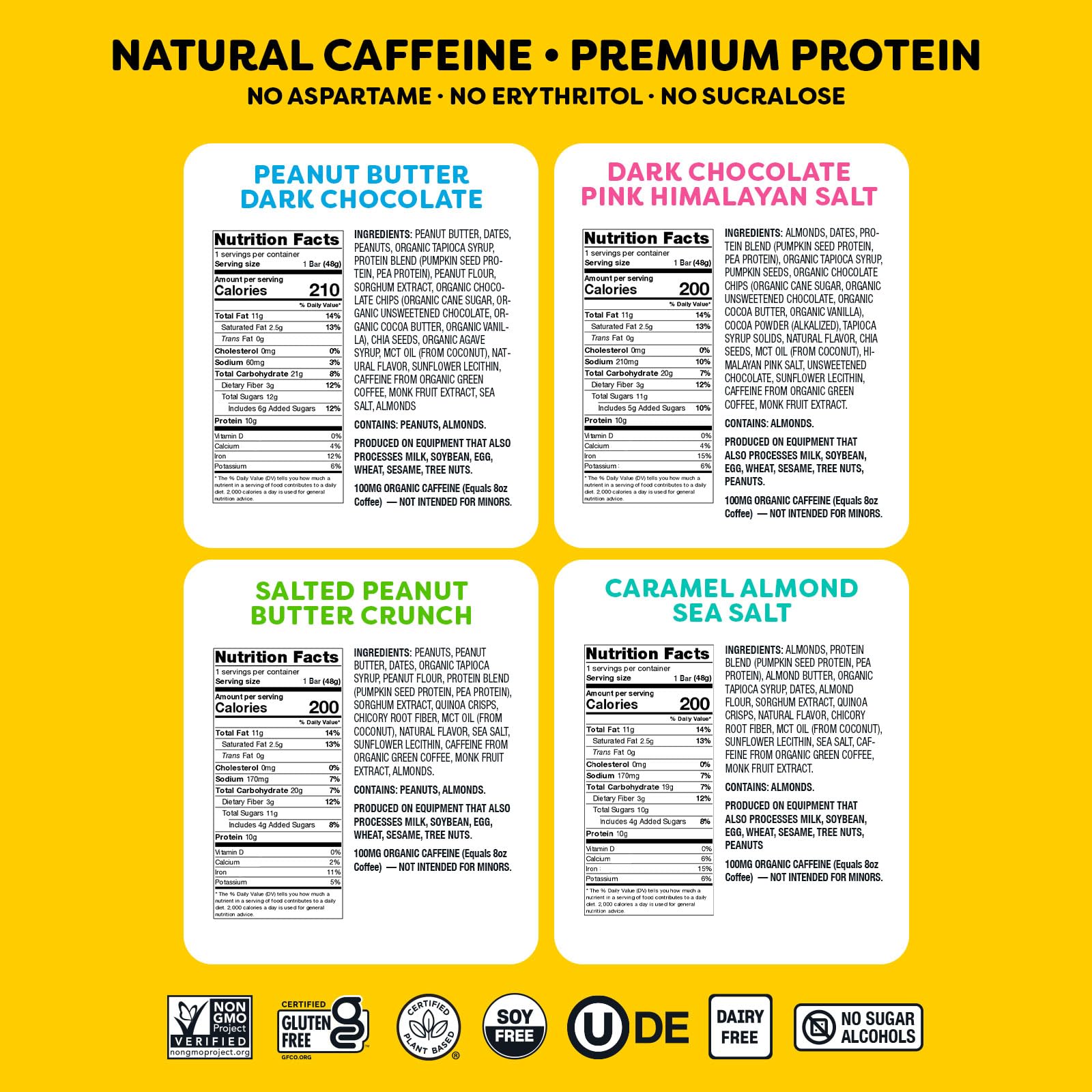 Barre Quantum Energy Squares : version végan sans gluten, prête à emporter.