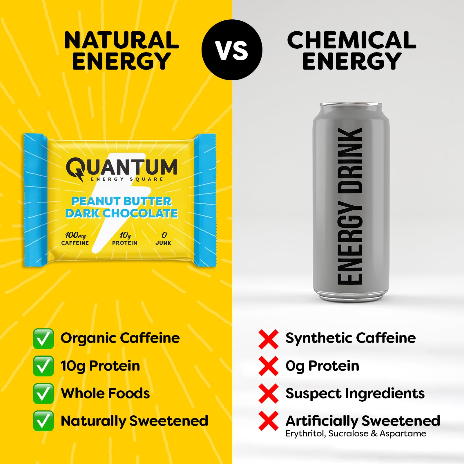 Mega Pack Variété Quantum Energy Squares, parfait pour tester plusieurs saveurs.