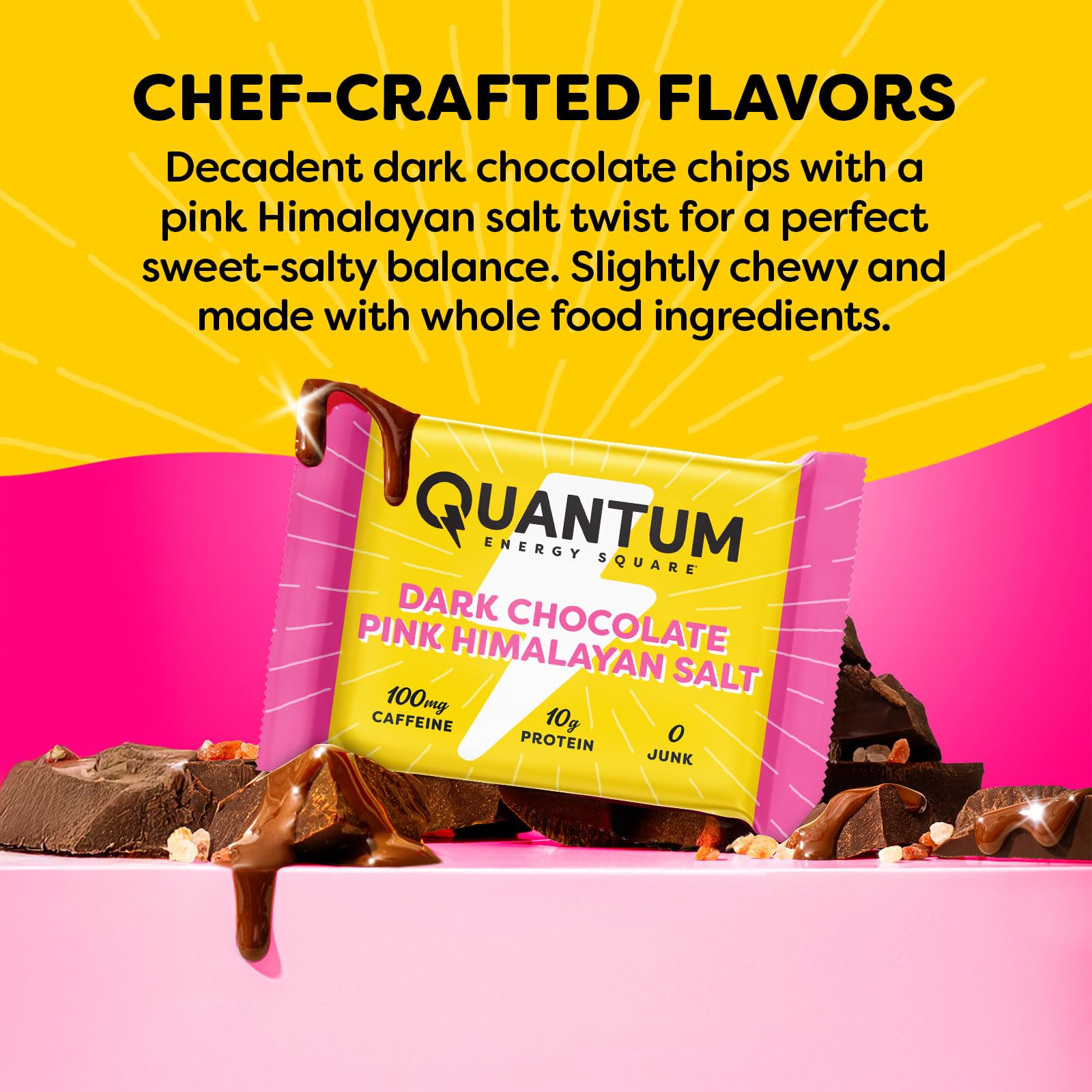 Quantum Energy Squares vegan et sans gluten, snack adaptable