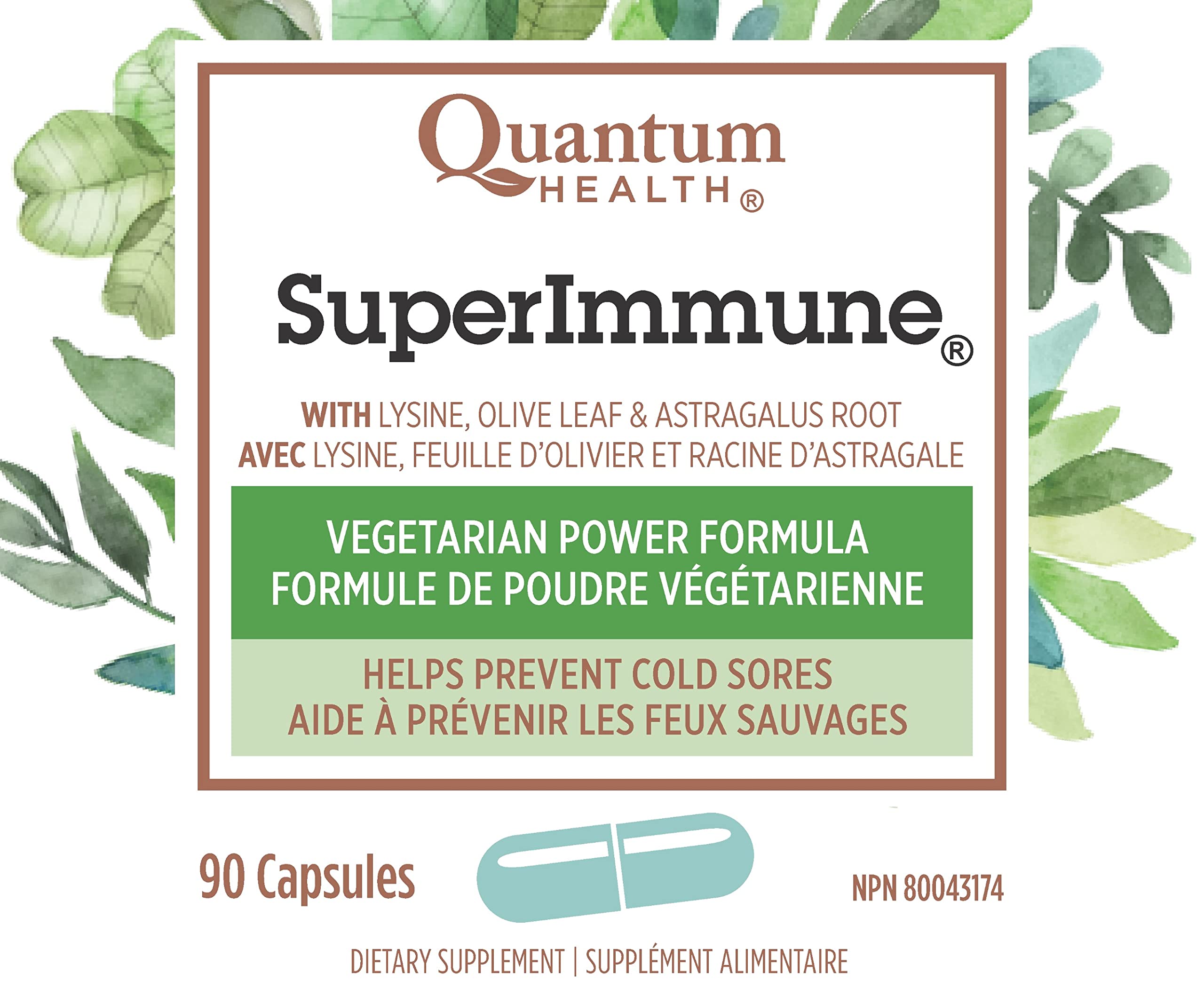 Quantum Health Super Immunité+ - Capsules végétariennes faciles à avaler au quotidien.