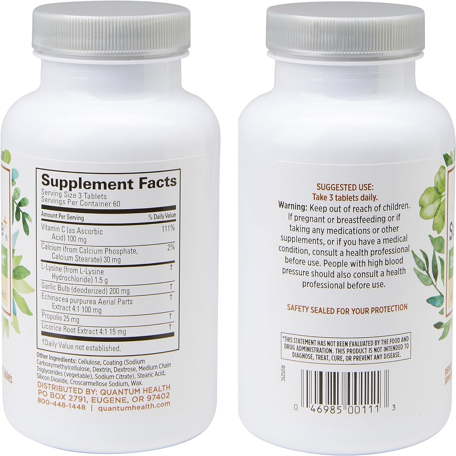 Quantum Health SuperLysine+ Avancé, ail déodorisé pour soutien immunitaire et confort buccal