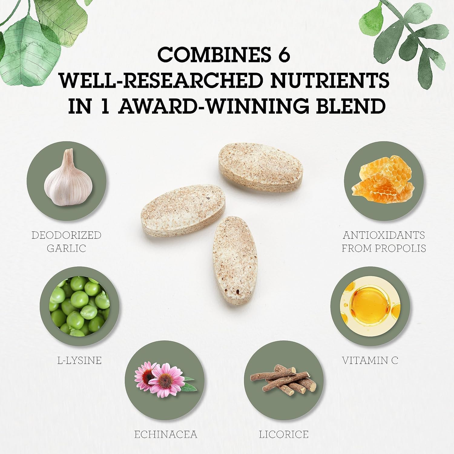Quantum Health SuperLysine+ Avancé, échinacée et probiotiques naturels pour l’immunité