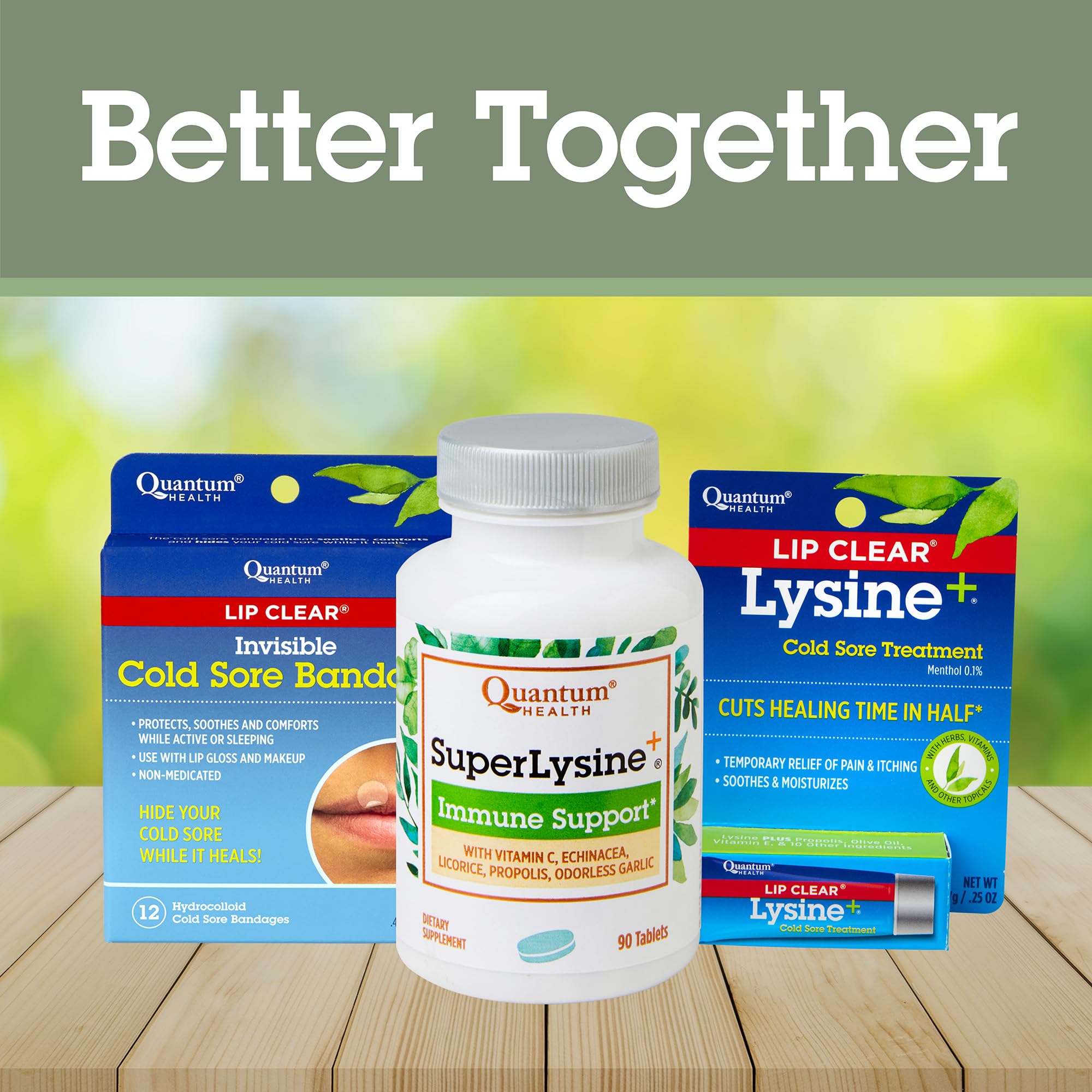 Quantum Lip Clear Lysine+ hydratation durable pour lèvres sèches et irritées.
