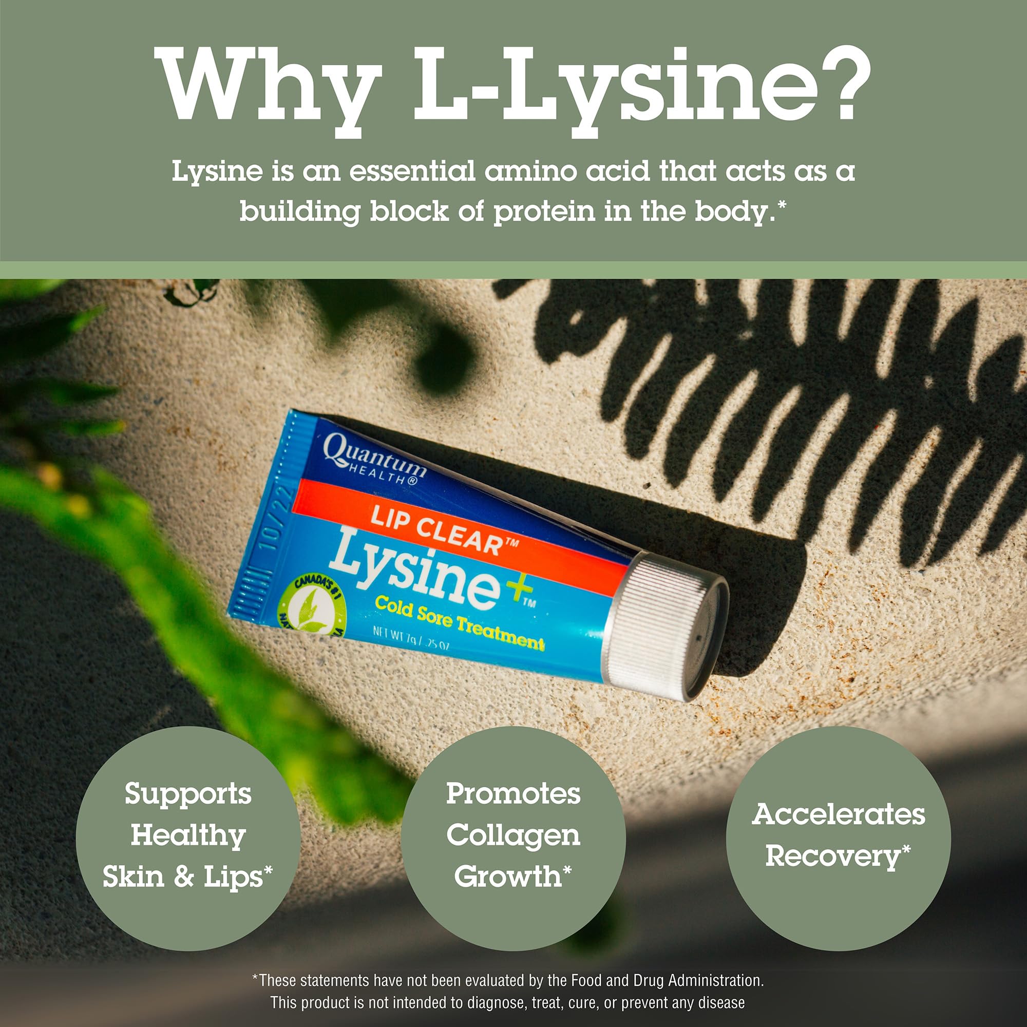 Quantum Lip Clear Lysine+ Menthol apporte un effet frais et apaisant.