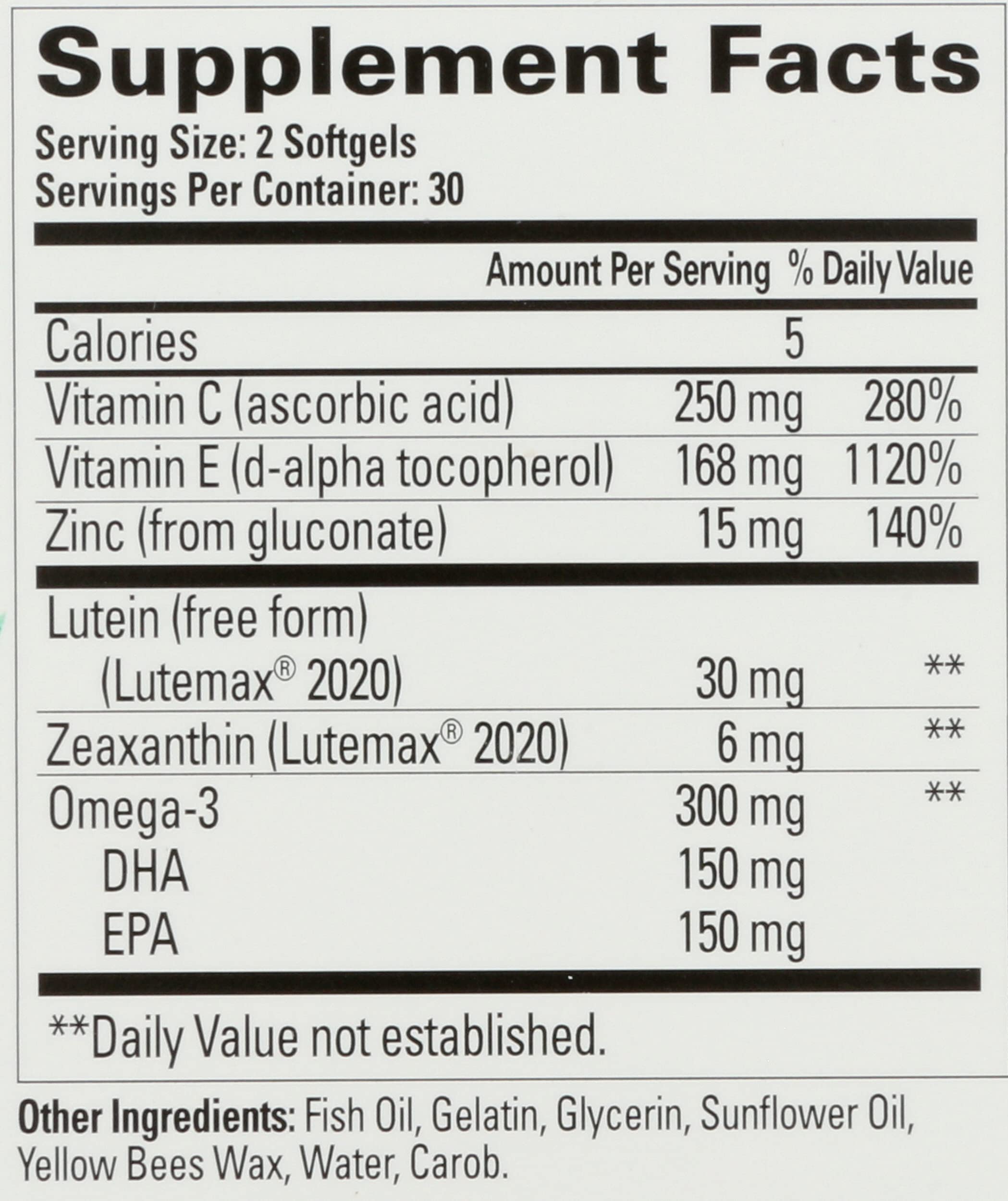Quantum Macula 30+ – Vitamines C et E et Zinc pour une base nutritionnelle oculaire.