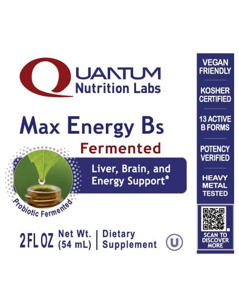Quantum Nutrition Max Energy B, gouttes mélangées dans l eau, prise légère et agréable.