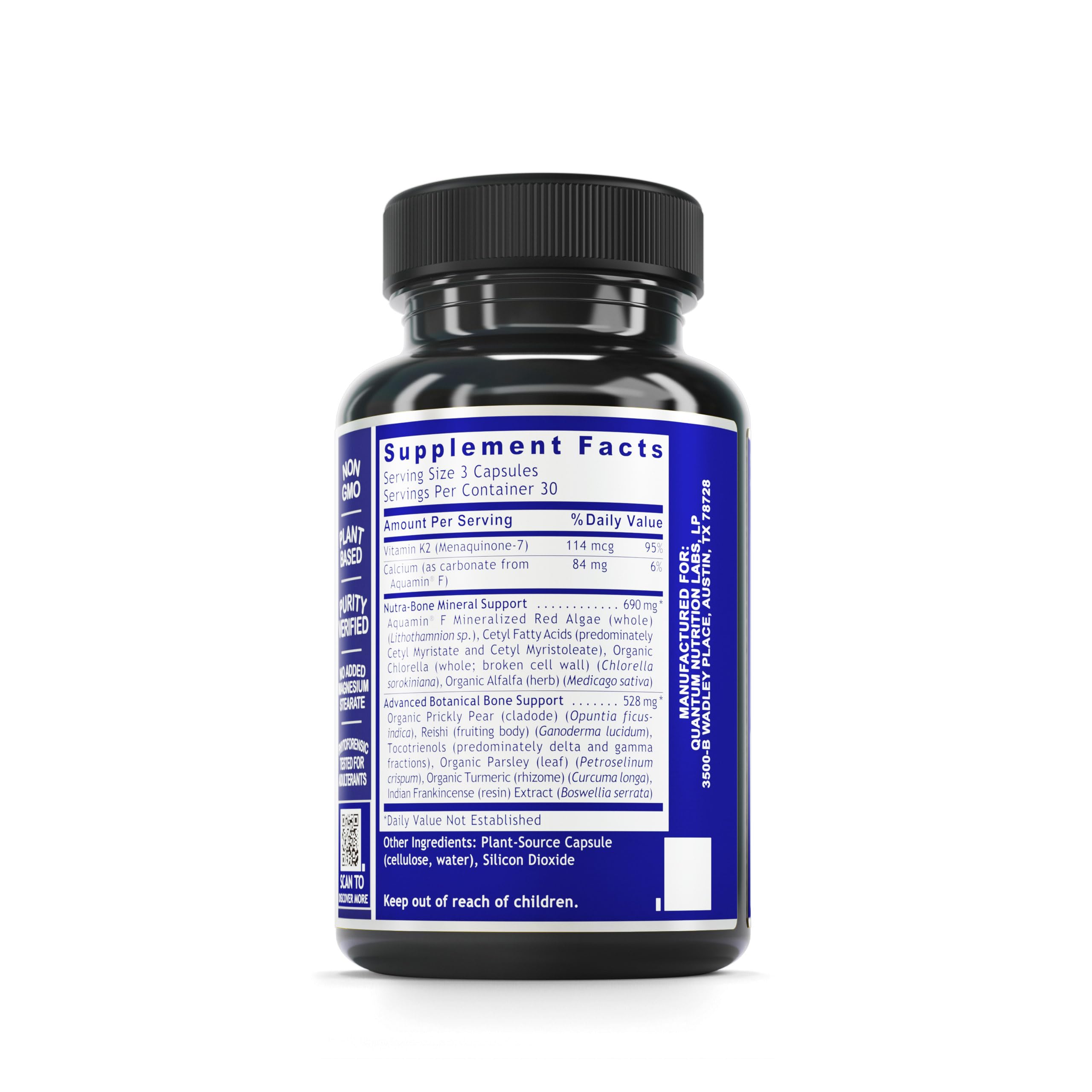 Quantum Nutrition Os Santé Gélules — calcium et vitamine K2 pour la vitalité des os.