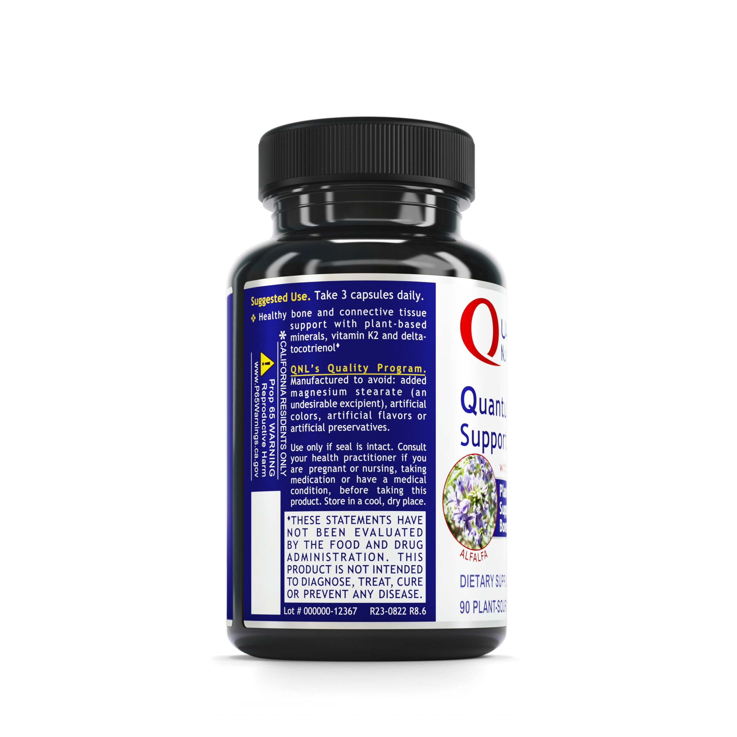 Quantum Nutrition Vitamine K2 Fermentée — favorise le transport du calcium vers les zones nécessaires.