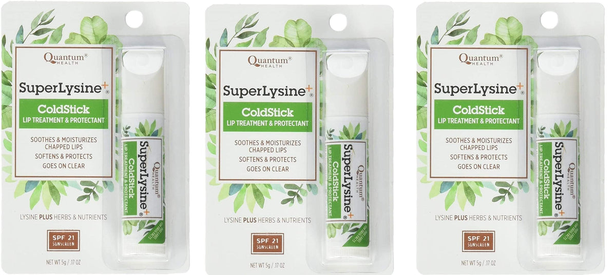 Quantum Research Super Lysine Plus+ ColStick, baton-levres, hydratation quotidienne et protection SPF 21