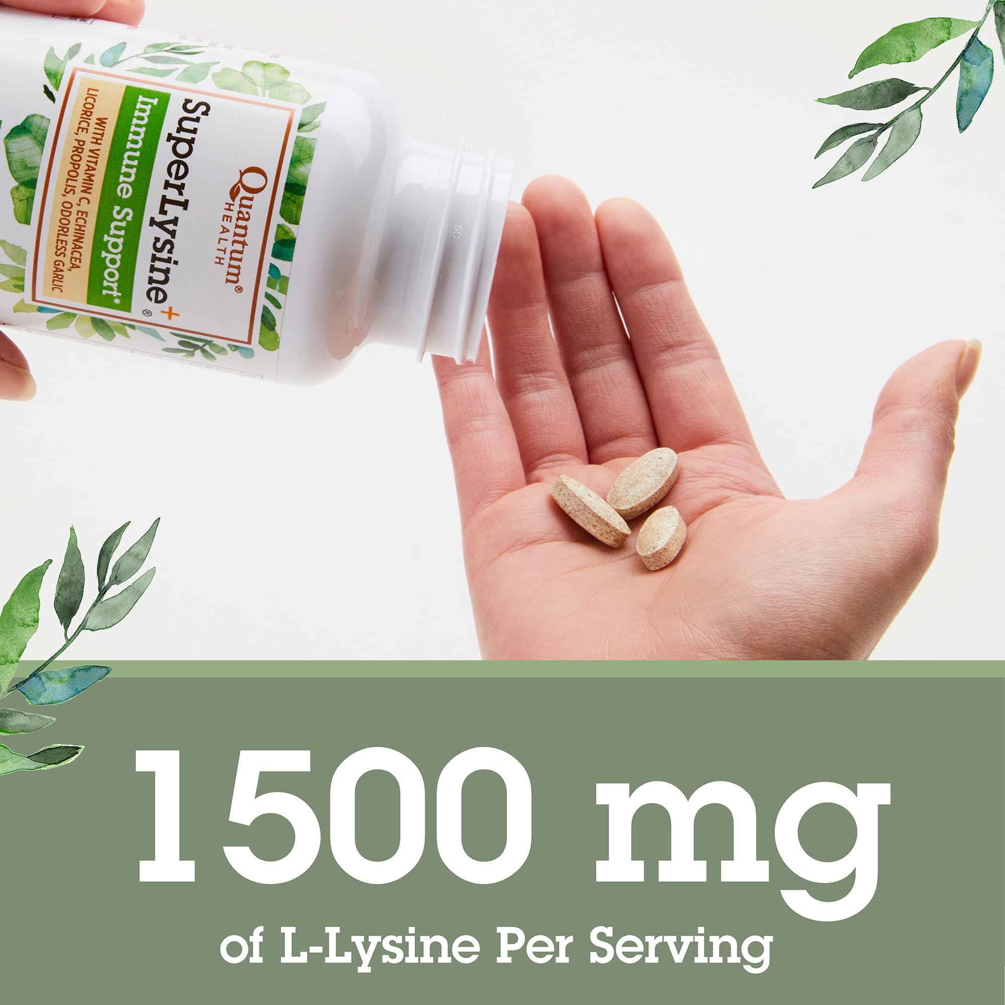 Quantum Santé Super Lysine+ – vitamine C intégrée pour le soutien de l’immunité.
