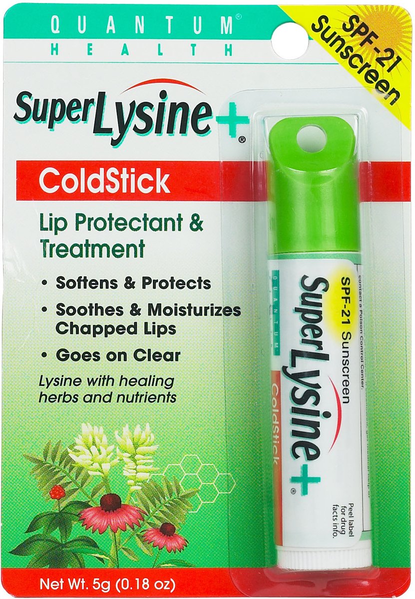 Quantum Super Lysine batonnet pour lèvres, protection et soin des boutons de fièvre rapides