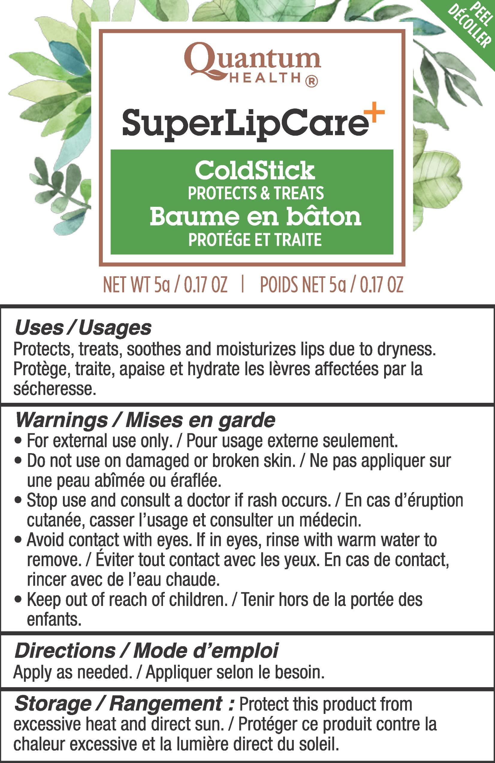 Quantum Lysine Plus Ingrédients botaniques — soutien naturel pour apaiser la peau