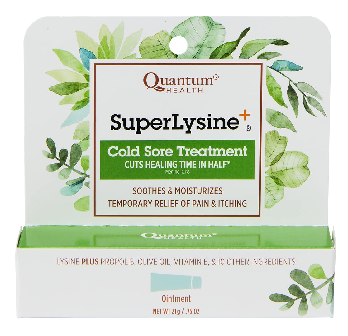 Quantum SuperLysine+ Pommade traitant les lèvres, soulage douleur et accélère la guérison.