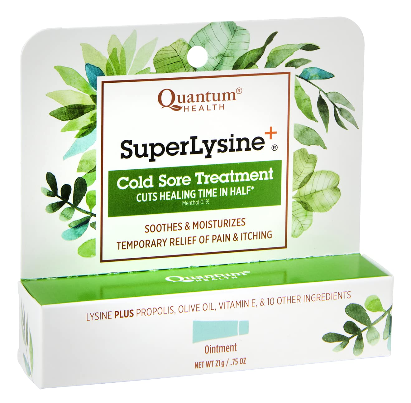 Quantum SuperLysine+ Soulagement immédiat mentholé, réduction de la douleur et des picotements sur les lèvres.