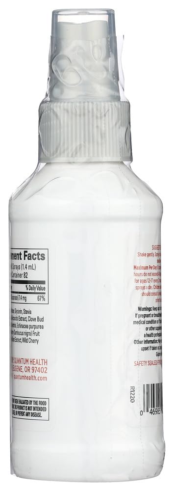 Quantum Thera Zinc Spray Flacon 4oz Menthe – flacon pratique pour usage domestique.