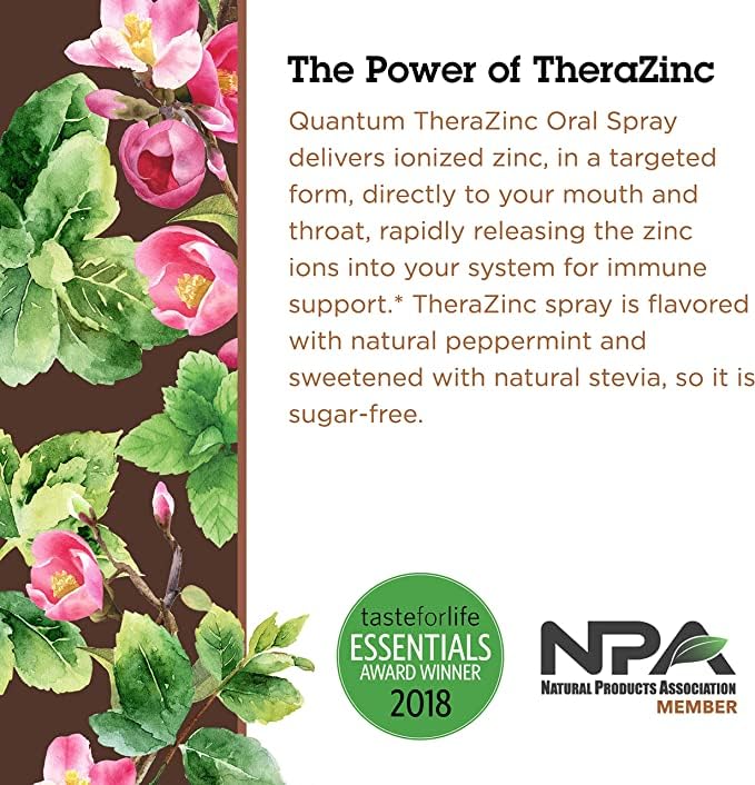 Quantum TheraZinc: extraits échinacée et sureau pour un soutien naturel potentiel.