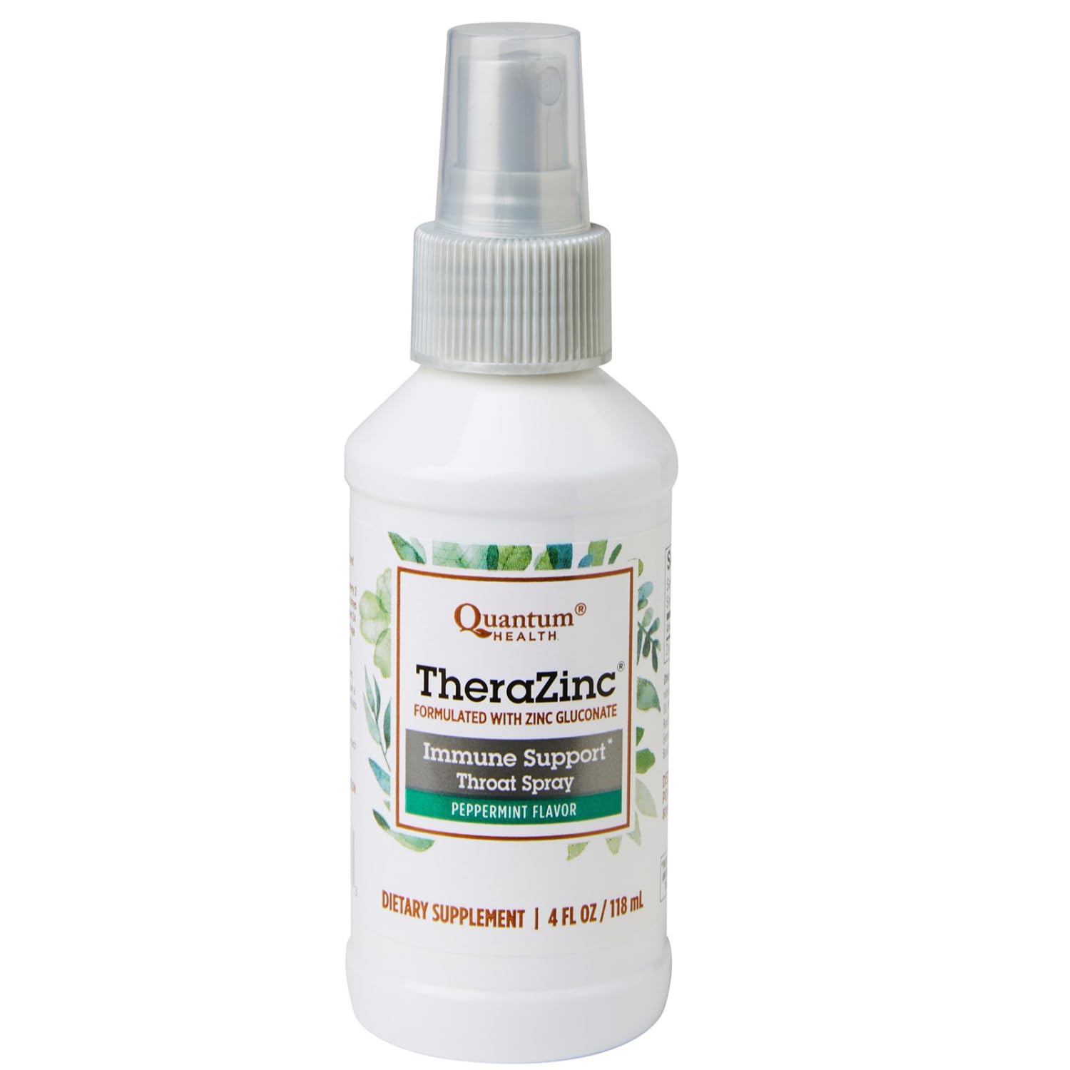 Quantum TheraZinc: flacon spray pratique pour usage oral en déplacement.