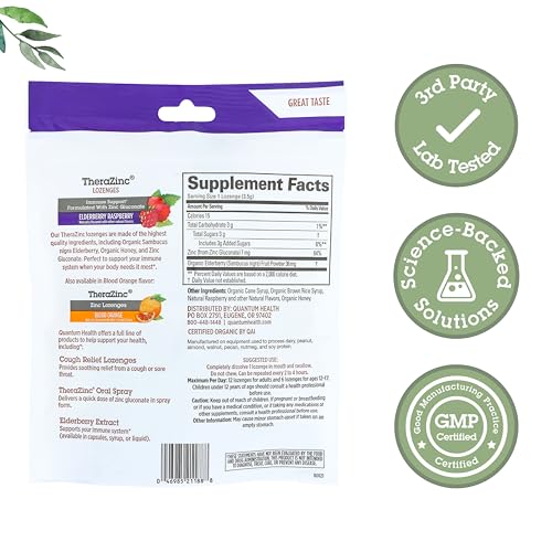 Quantum TheraZinc pastilles blister individuel, pratique pour déplacements.