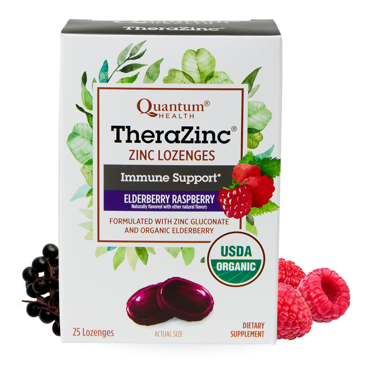 Pastilles Quantum TheraZinc Framboise bio, arôme naturel et zinc bien dosé pour usage quotidien