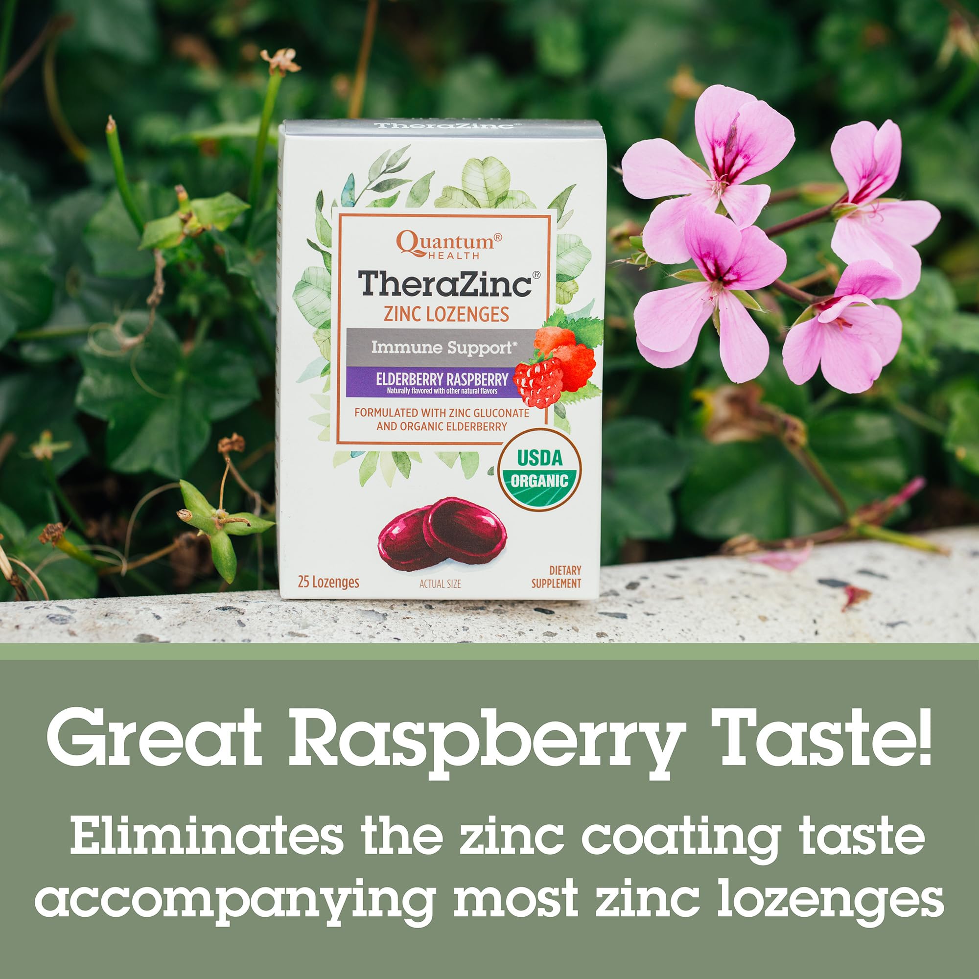 Saveur naturelle Framboise des pastilles TheraZinc Bio