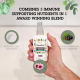 Quantum TheraZinc Spray saveur menthe apaise et rafraîchit la bouche.