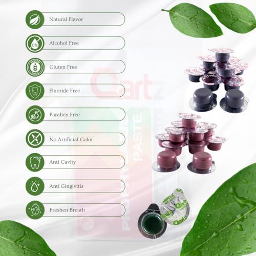 Qartz menthe polissage dentaire, texture grossier idéale pour les taches tenaces.