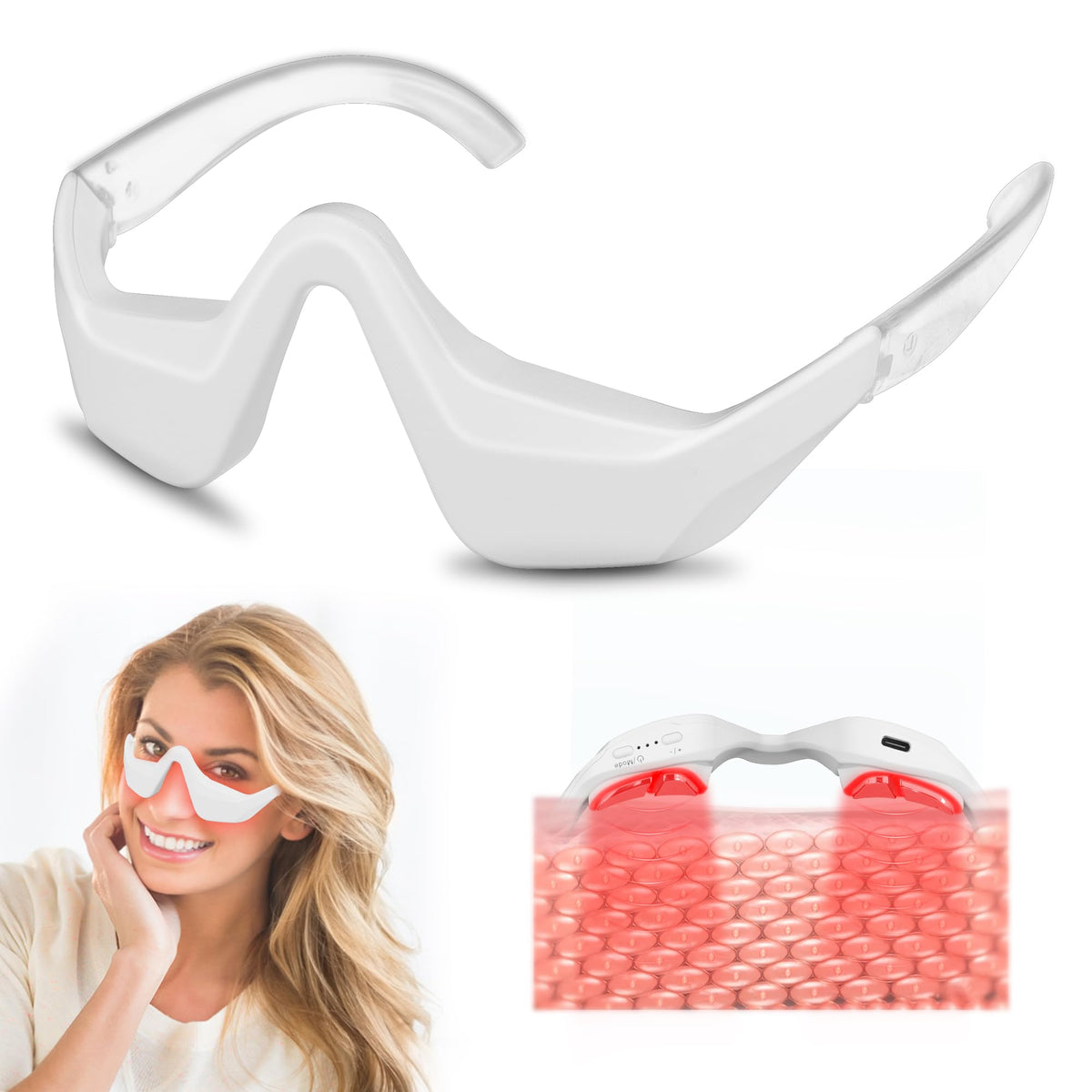 Queleay thérapie lumière rouge pour les yeux, 650 nm, soulage la fatigue oculaire
