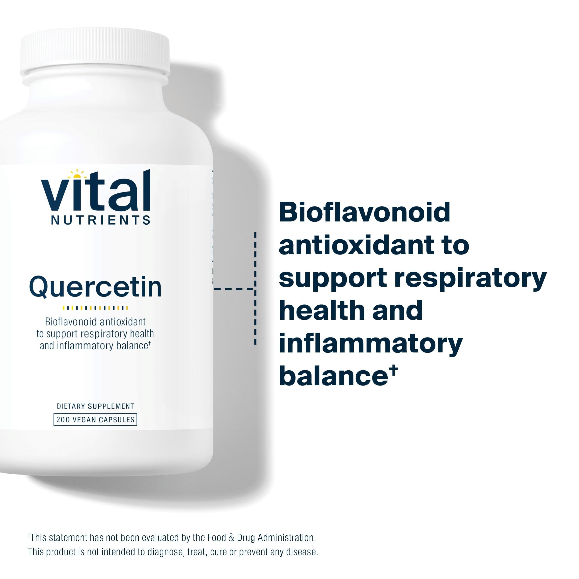 Quercétine Vital Nutrients — bioflavonoïdes pour un usage quotidien sans allergènes.