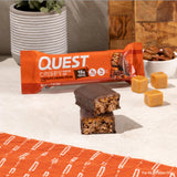 Barre Quest compatible régime céto, pour une collation adaptée.