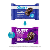Texture moelleuse du cookie Quest au chocolat, idéale pour une collation.