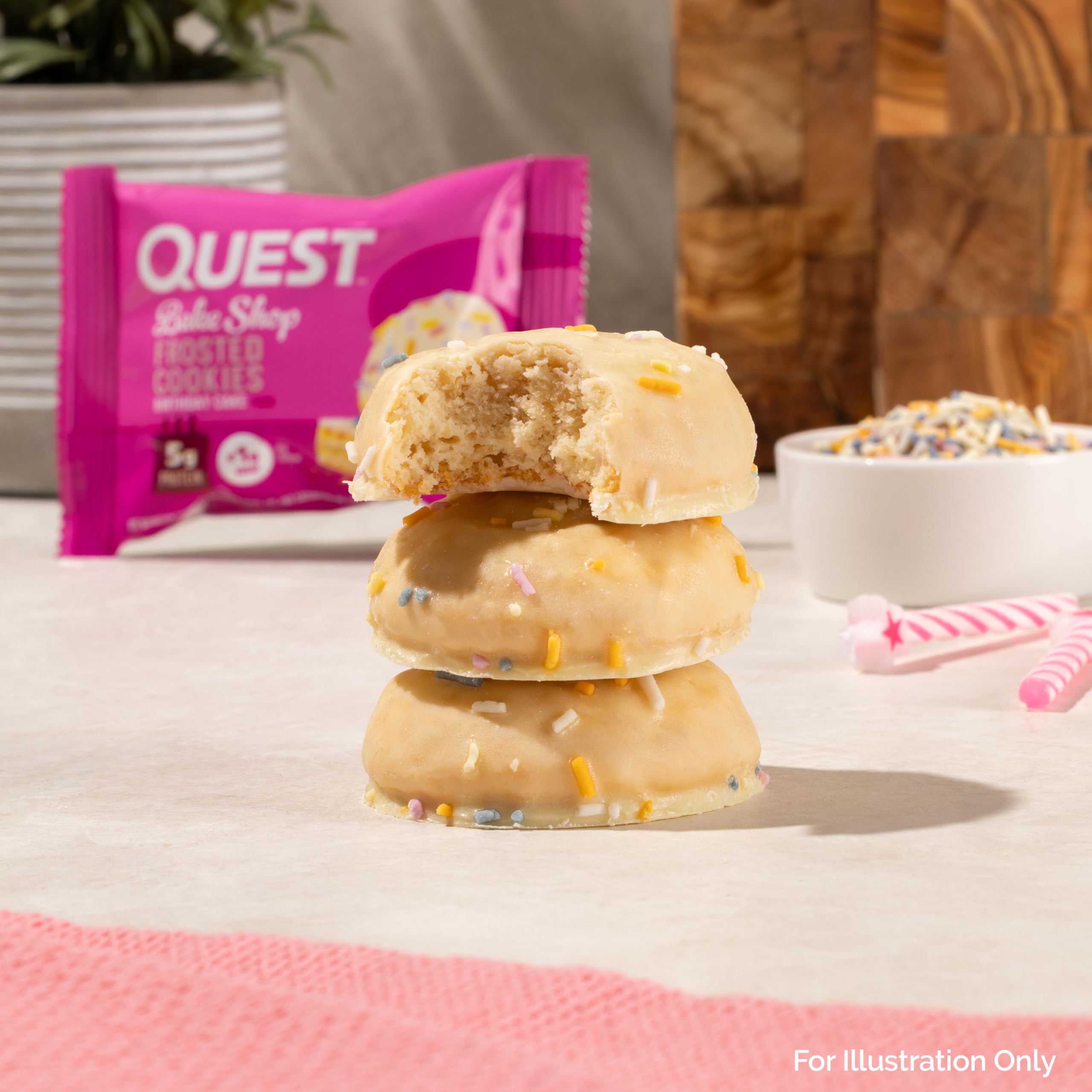 Quest sans-gluten biscuits, faible sucre et goût satisfaisant