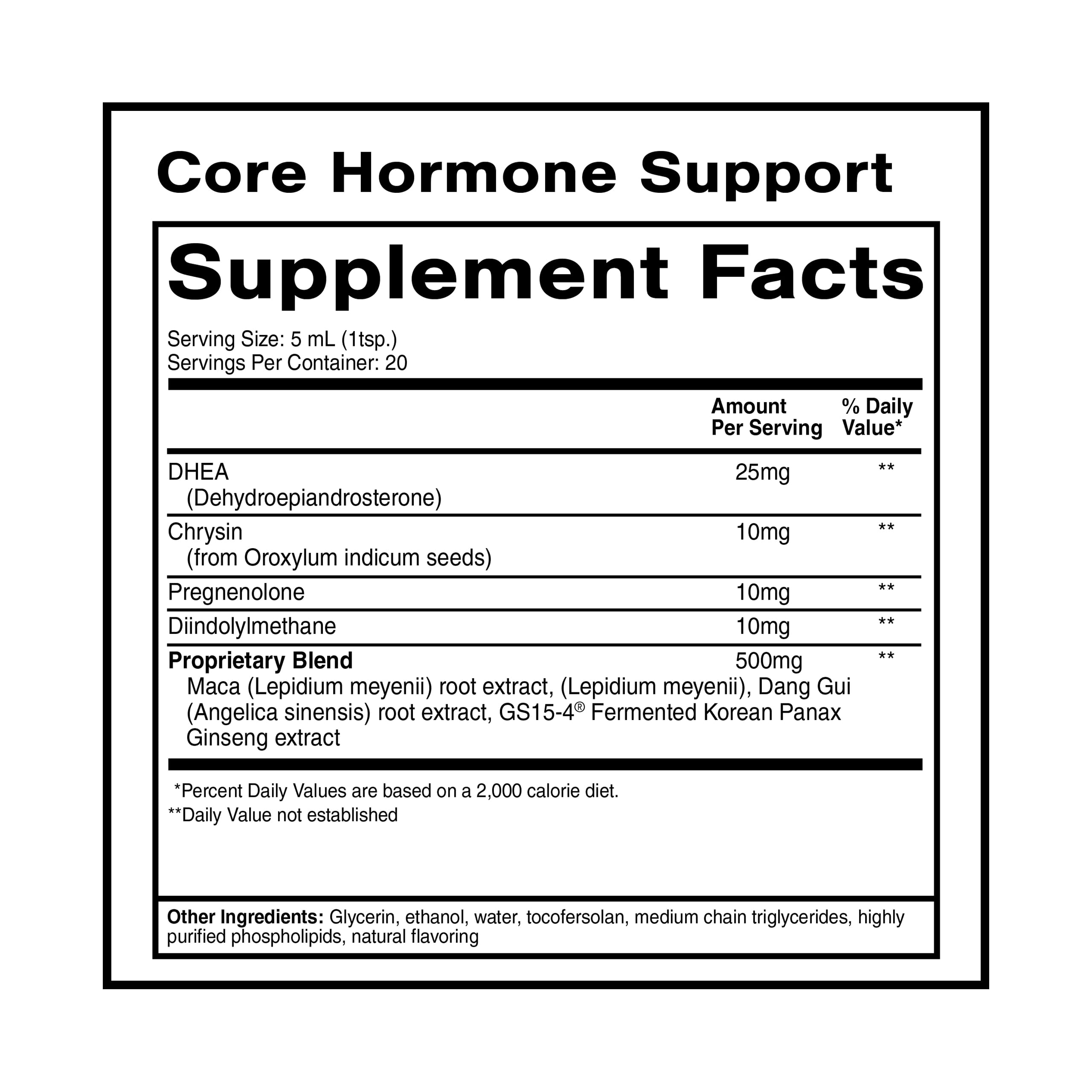 Quicksilver Scientific Core Hormone Support - doseur prêt à doser la dose quotidienne